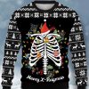 Men DJ Ugly Sweater | Merry X-Raymas Printed Casual Sweatshirt Black