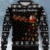 Men DJ Ugly Sweater | Merry Cockmas Print Casual Sweatshirt Black