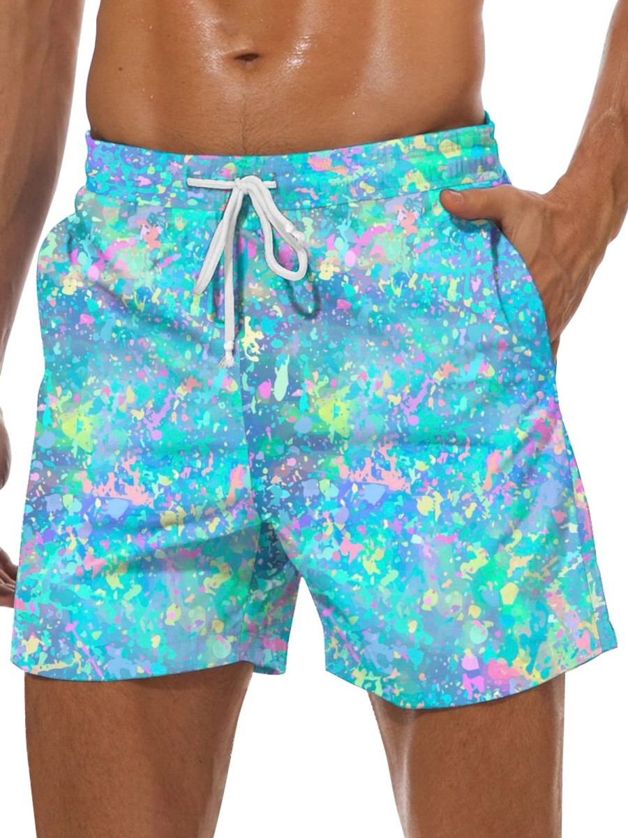 Men GYJ Bottoms | Men'S Colorful Casual Shorts Blue