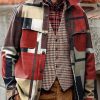 Men DJ Jacket | Multicolor Color Block Print Pocket Lapel Corduroy Casual Jacket Photo Color