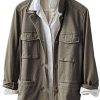 Men DJ Jacket | Lapel Four-Pocket Single-Breasted Vintage Casual Jacket Photo Color