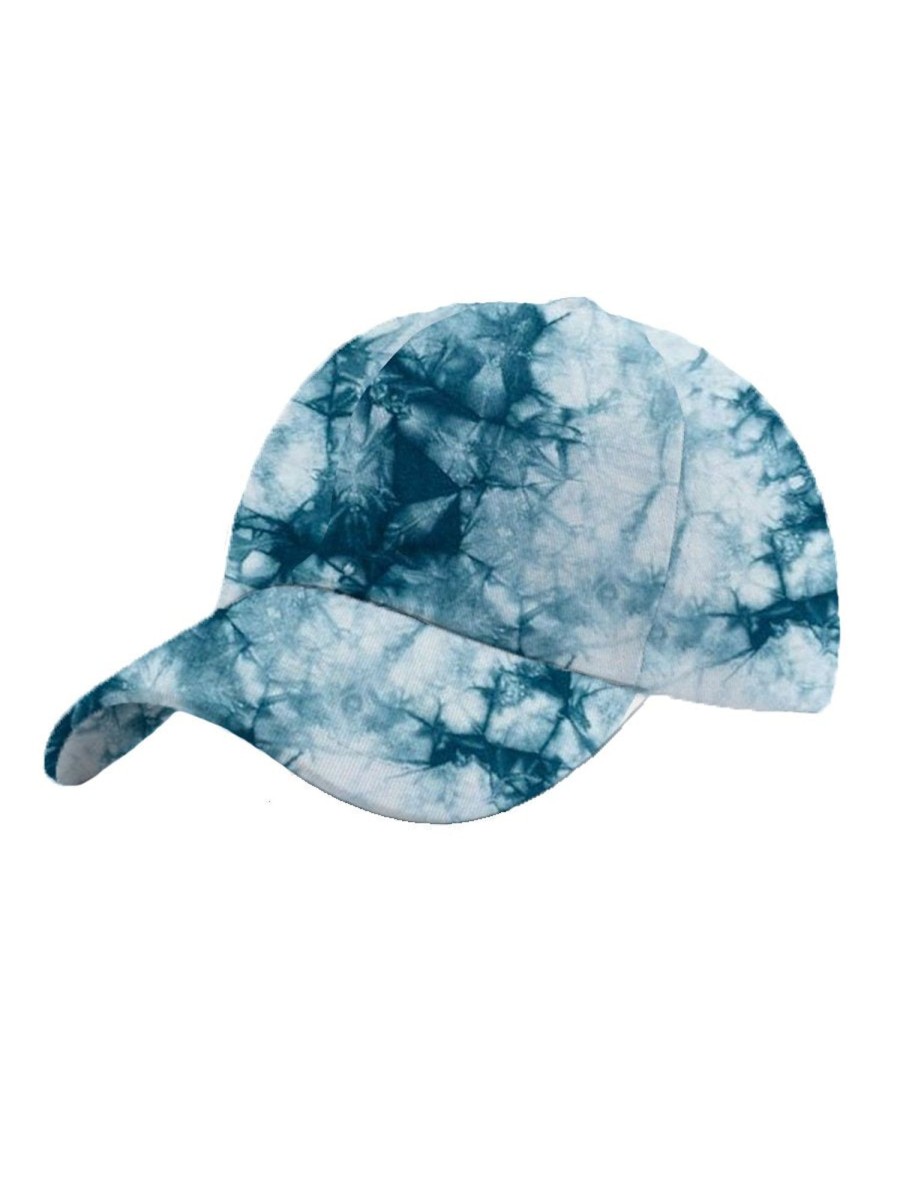 Accessories&Shoes DJ | Vintage Tie Dye Print Genderless Adjustable Hat Blue