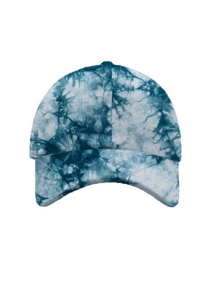 Accessories&Shoes DJ | Vintage Tie Dye Print Genderless Adjustable Hat Blue