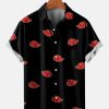 Men HLJ Shirts | Men'S Akatsuki Loose Casual Short Sleeve Shirt Photo Color