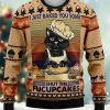 Men DJ Ugly Sweater | Shut The Fucupcakes Christmas Printed Casual Crew Neck Sweatshirt Photo Color