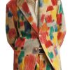 Men BXL Jacket | Men'S Vintage Art Painted Print Casual Pocket Blazer Photo Color