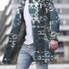 Men LJC Jacket | Vintage Moire Print Single Breasted Double Pocket Jacket Photo Color