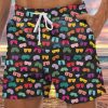 Men DJ Shorts | Colorful Boobs Print Pocket Track Shorts Photo Color