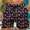 Men HWT Shorts | Men'S Shorts Holiday Sexy Mushroom Print Beach Shorts Black