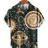 Men HLJ Shirts | Men'S Zodiac Astrology Short Sleeve Shirt Dark Green