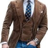 Men BXL Jacket | Retro Solid Color Corduroy Casual Blazer