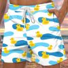 Men GYJ Bottoms | Duck Print Hawaiian Lounge Shorts White