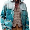 Men BXL Jacket | Men'S Casual Foil Marble Print Pocket Single-Breasted Jacket 60012399Xl Blue