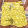 Men GYJ Shorts | Ladies Body Print Lounge Shorts Yellow