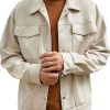 Men BXL Jacket | Vintage Suede Multi-Pocket Single-Breasted Casual Jacket Apricot