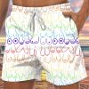 Men DJ Bottoms | Rainbow Boobs Stick Figure Print Pocket Tie Shorts