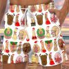 Men DJ Bottoms | Fun Christmas Cocks Print Lace-Up Pocket Casual Shorts Photo Color