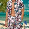 Men HWT Set | Men'S Sets Funny Colorful Cocks Print Two Piece Sets