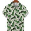 Men TH Shirts | St. Patrick'S Day Trucks And Clovers Printing Short Sleeve Shirt Green