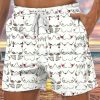 Men DJ Shorts | Fun Boobs Print Slouchy Pocket Shorts White