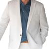 Men BXL Jacket | Men'S Solid Color Multi-Pocket Casual Blazer White