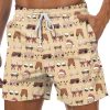 Men DJ Shorts | Fun Christmas Boobs Printed Lace Up Casual Shorts