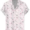 Men DJ Shirts | Fun Valentine'S Day Cocks Toy Print Casual Short Sleeve Shirt Pink