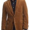 Men BXL Jacket | Men'S Vintage Corduroy Multi-Pocket Casual Blazer Brown