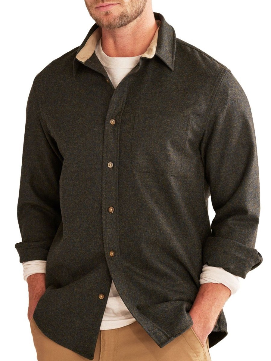 Men TH Casual Long Sleeve Shirts | Men'S Solid Color Lapel Casual Long Sleeve Shirt Gray