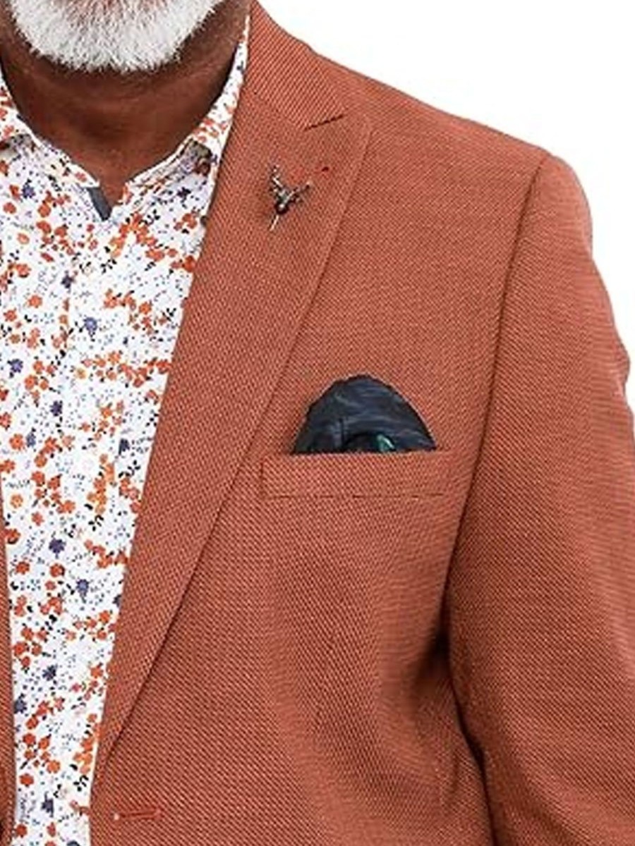 Men TH Jacket | Men'S Standout Single Breasted Blazer Orange