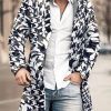 Men DJ Jacket | Transformed Houndstooth Print Two-Pocket Single-Breasted Jacket Photo Color