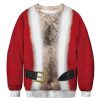 Men DJ Ugly Sweater | Fun Christmas Crewneck Sweatshirt Red