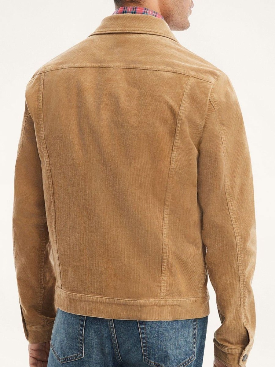 Men BXL Jacket | Men'S Multi-Pocket Solid Color Corduroy Casual Jacket Khaki