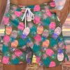 Men GYJ Shorts | Colorful Pineapple Print Drawstring Track Shorts Photo Color