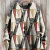 Men GYJ Print Sweater | Men'S Geometric Print Crew Neck Knitted Pullover Sweater Photo Color