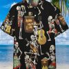 Men HLJ Shirts | Men'S Musical Skull Print Short Sleeve Shirt Black