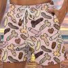 Men DJ Bottoms | Fun Multicolor Stick Figure Cocks Print Pocket Tie Shorts