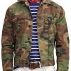 Men DJ Jacket | Lapel Pocket Casual Camo Jacket Army Green