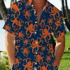 Men DJ Shirts | Men'S Octopus Print Short Sleeve Shirt Red