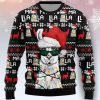 Men DJ Ugly Sweater | Merry Christmas Alpaca Print Crewneck Sweatshirt Photo Color