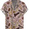 Men HLJ Shirts | Men'S Cock Print Easy Care Aloha Shirt