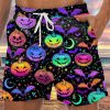 Men DJ Bottoms | Halloween Colorful Print Casual Pocket Shorts Photo Color