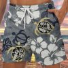 Men HLJ Bottoms | Tropical Hibiscus Drawstring Board Shorts Grey