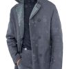 Men DJ Jacket | Solid Color Suede Plus Fleece Warm Lapel Double Pocket Jacket Gray