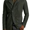 Men DJ Jacket | Lapel Solid Color Double Breasted Casual Blazer Photo Color