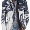 Men BXL Print Jacket | Men'S Marble Print Pocket Casual Blazer Blue