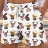 Men BXL Bottoms | Hawaii Fun Christmas Cocks Printed Pocket Casual Shorts