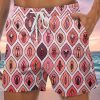 Men GYJ Shorts | Men'S Cartoon Print Casual Shorts Pink