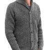 Men WY Cardigan | Men'S Casual Solid Color Lapel Cardigan 53915985Y Gray