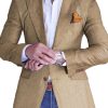 Men DJ Jacket | 3-Pocket Solid Lapel Single-Breasted Blazer Khaki